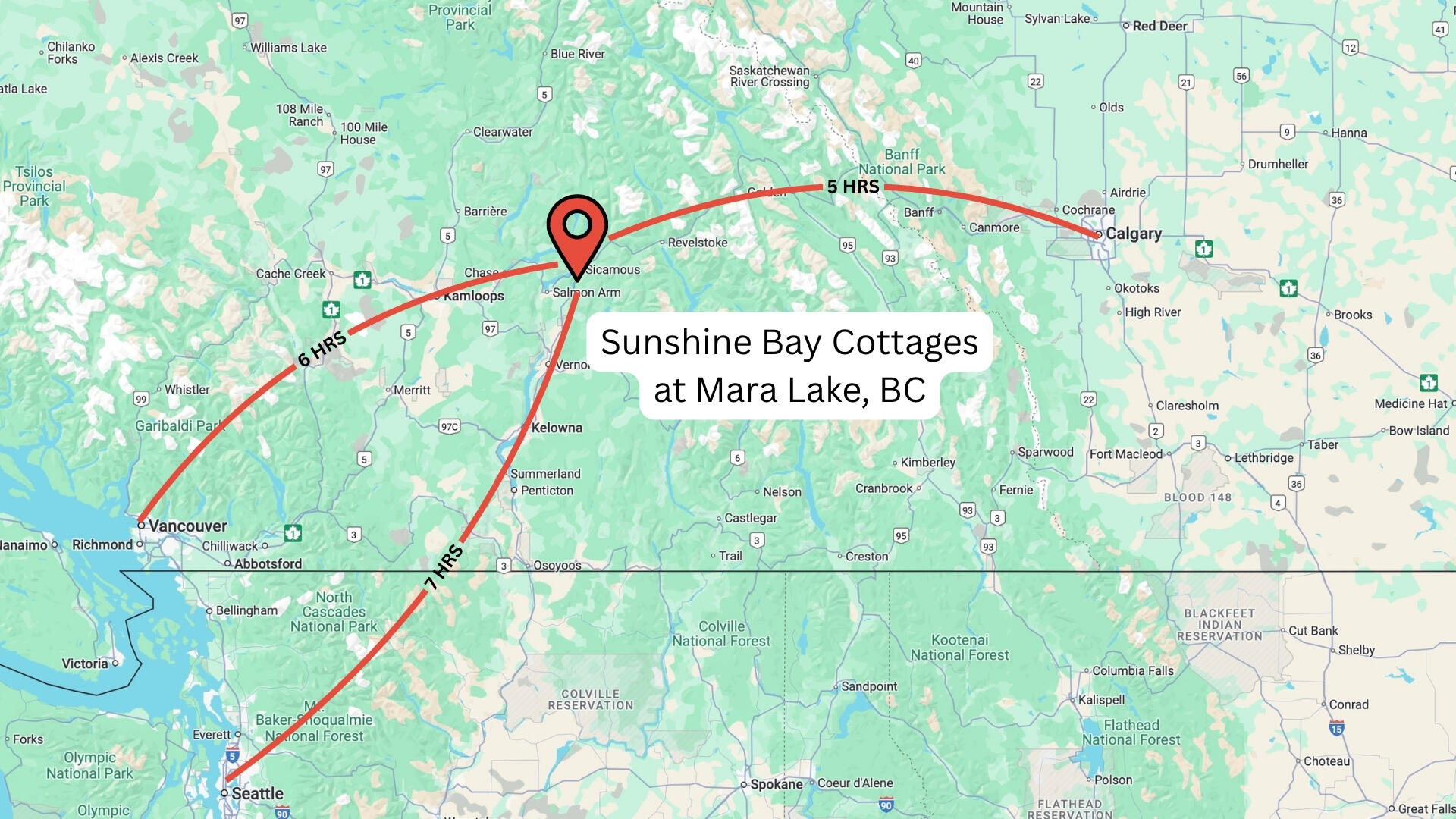 Mara Lake Cottages Map